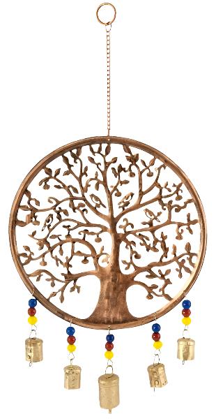 Tree of life chime brass bells